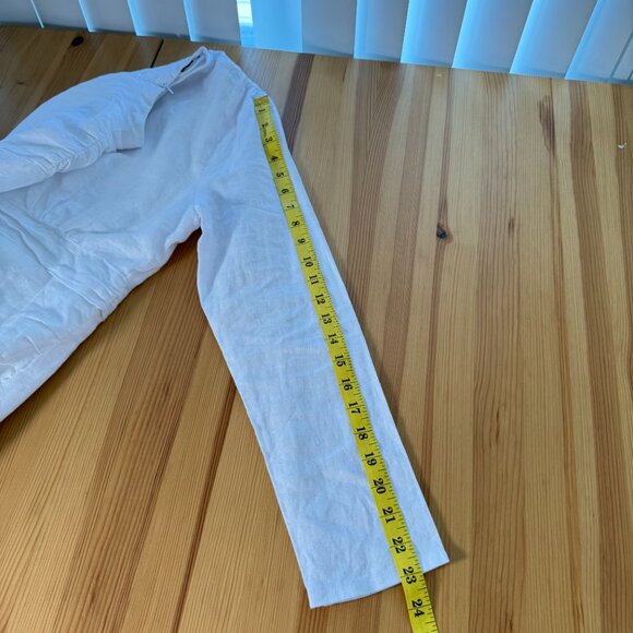 DISSH 100% Linen White Mini Dress Beach Long Sleeve AU 10 = US 6 - Picture 7 of 10
